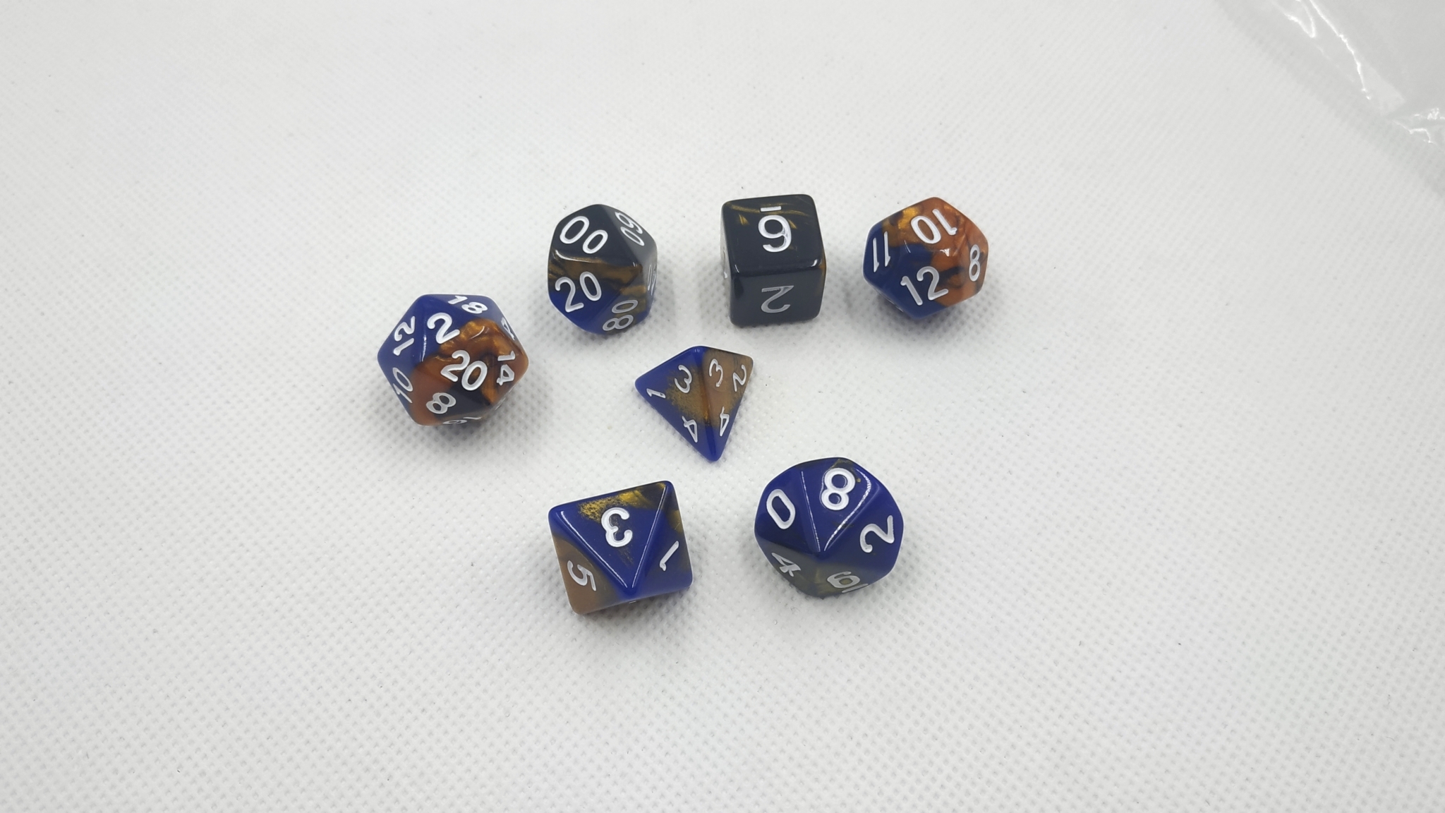 Blue black coffee dice